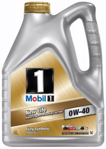 MOBIL 1 NEW LIFE 0W40 SL/SM/CF 4л. синтетика